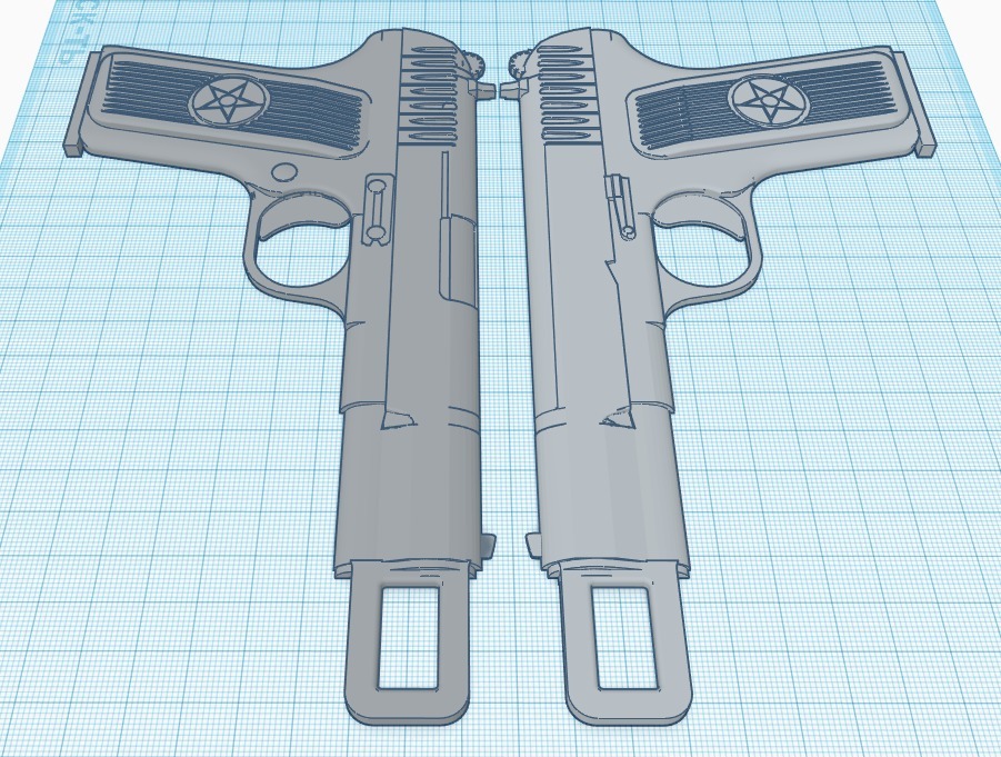 Car Seat Belt Lock Buckle - TT-33 Soviet pistol (Custom size)