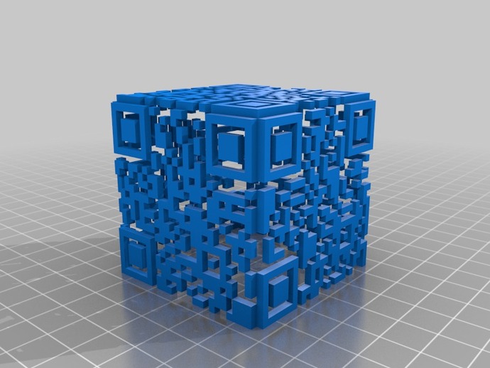 Minecraft Designed QRCode Cube