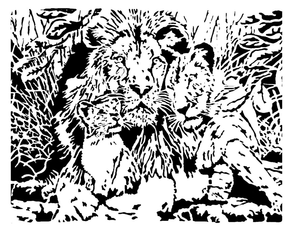 Lion stencil