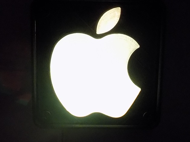 Apple Logo Led Nightlight Lamp By Jjpowelly Thingiverse 