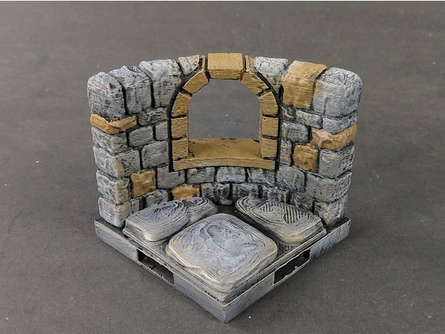 Image of OpenForge 2.0 Dungeon Stone Curved Windows