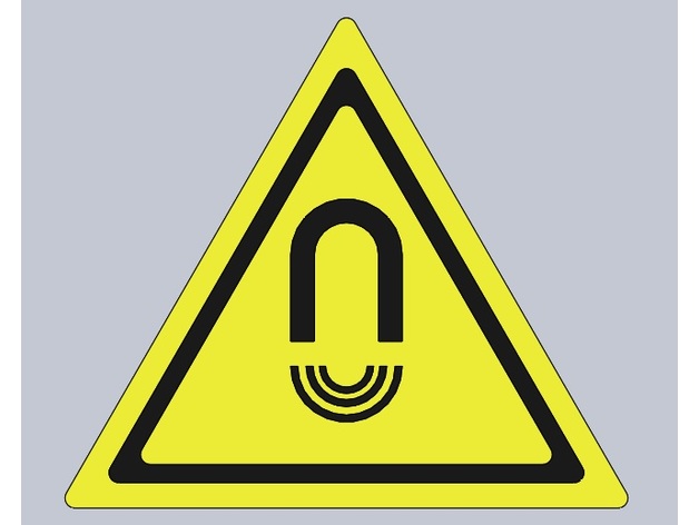 Magnetic field warning sign