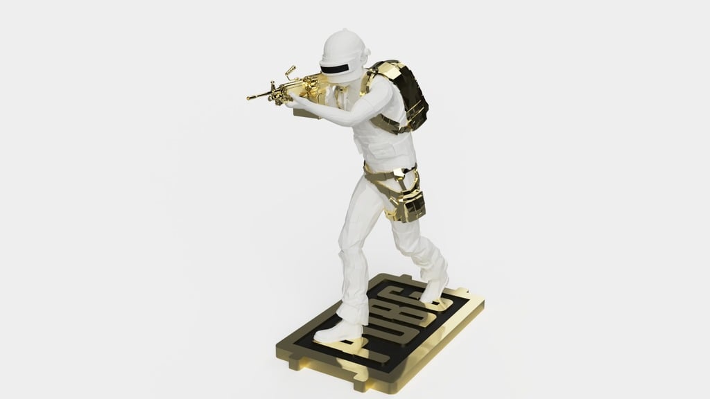 PUBG PLAYERUNKNOWN BATTLEGROUND 3 Level Set M249 Figurine(STANDING)