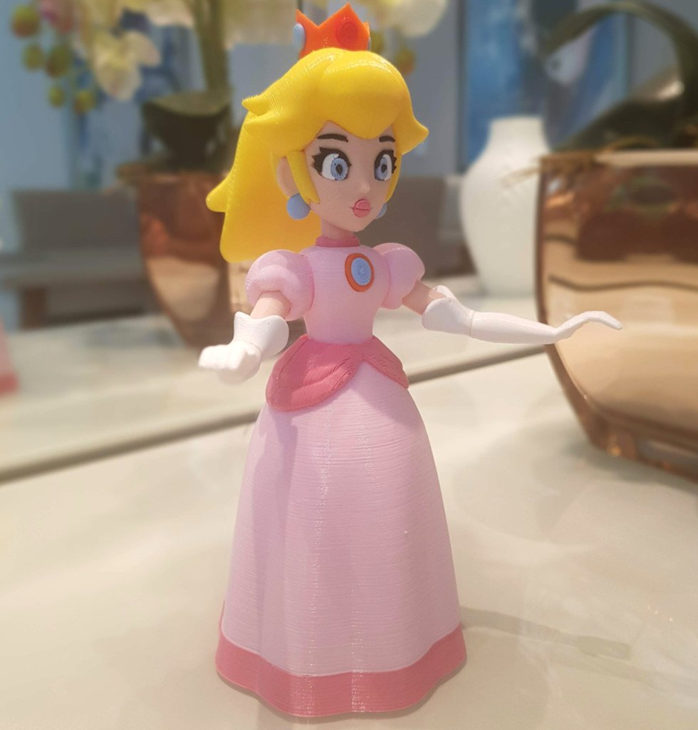 Princess Peach from Mario games - multi-color