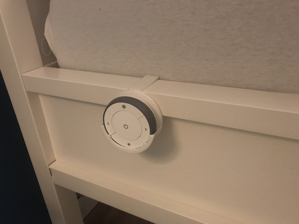 IKEA TRADFRI remote holder for IKEA bed