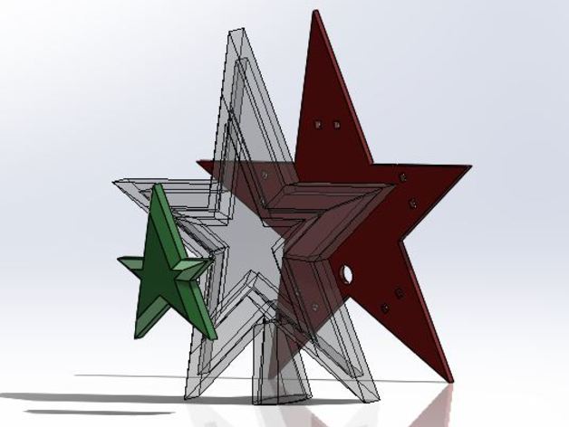 Christmas Tree Star Topper Hollow