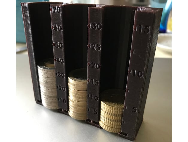 Euro Coin sorter with belt clip