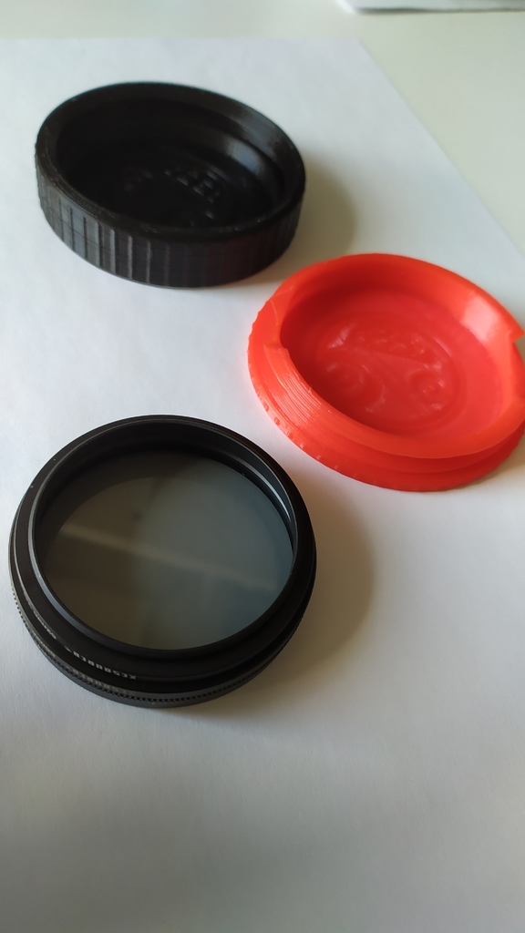 Lens Filter Case 58mm - Polarized with adapter rings ftom 52 to 58