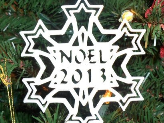2013 Snowflake Noel Christmas Ornament