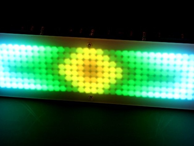 8x64 high power LED-Display --- lasercut acrylic