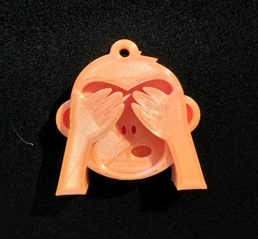 Emoji See-no-evil Monkey Keychain