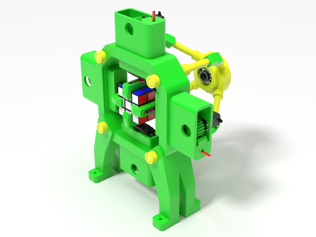 Fully 3D-Printed Rubik's Cube Solving Robot