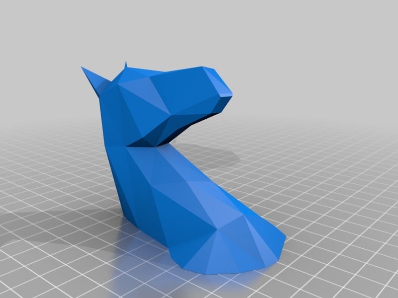 Unicorn Mount (Low Poly) Separated 