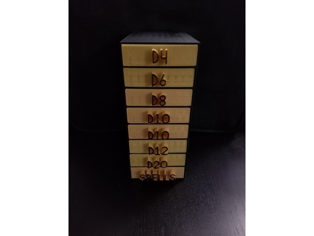 D D Dice Holder And Spell Slot Counter By Spacefanatic Thingiverse