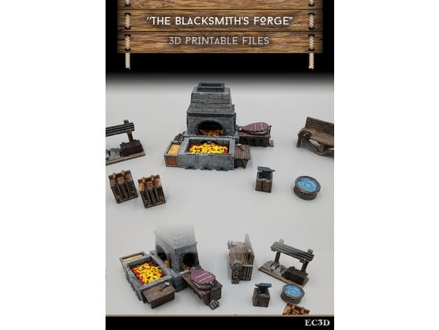 Blacksmith Forge And Workshop 28Mm Gaming Sample Items
