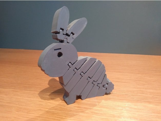 STL file Cute Flexi Bunny 2 files in one 👌・3D printable design to  download・Cults