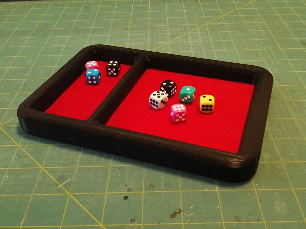 Dicetray / Dicebox rounded for smaller Dice (roughly 12mm)