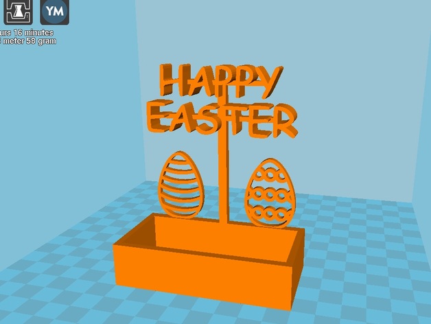 Happy Easter Decoration with candy box