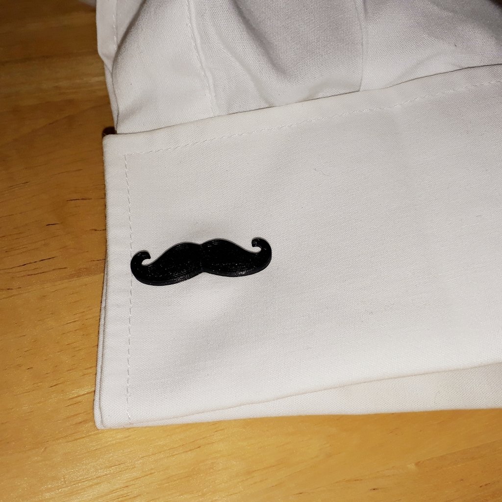 Mustache Cufflink / Schnurrbart Manschettenknöpfe 