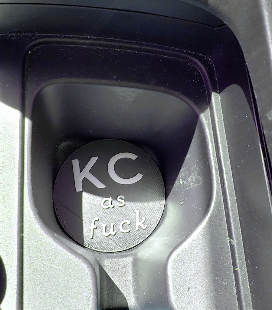 Kansas City AF car cupholder insert
