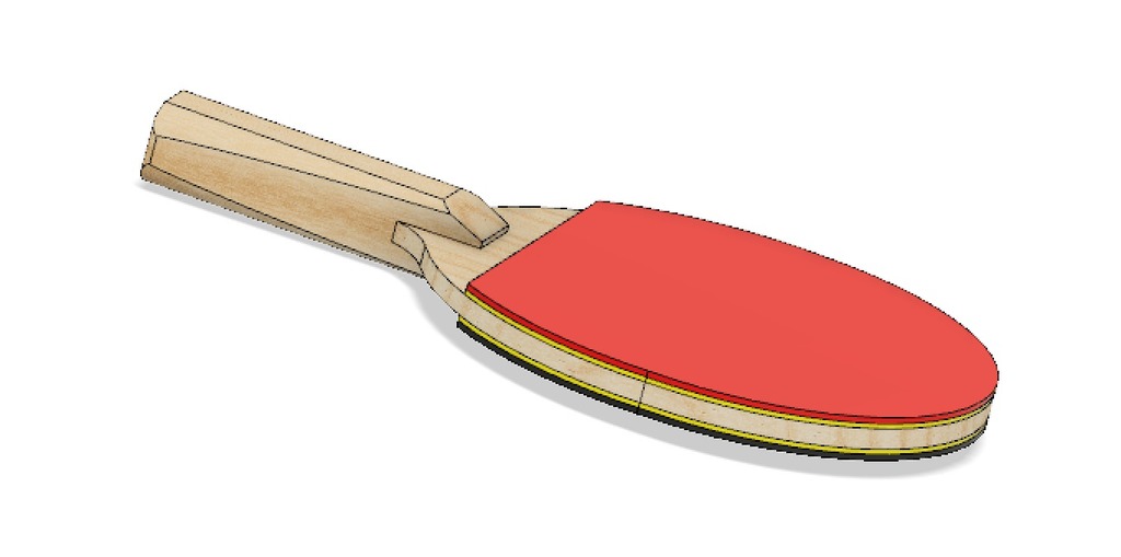 Multi-material Ping Pong Paddle