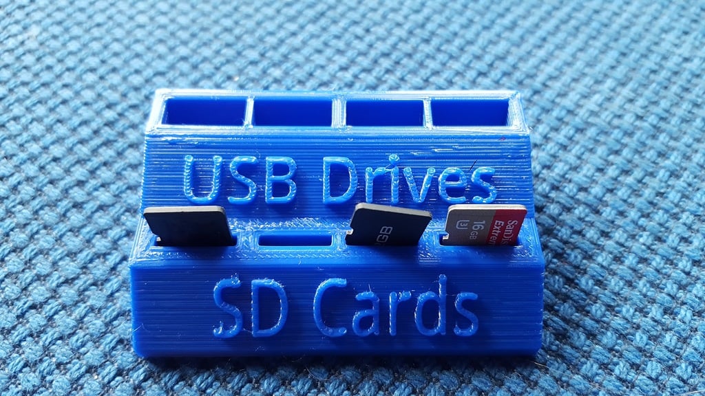 Mini USB Flash Drive and SD Card Holder