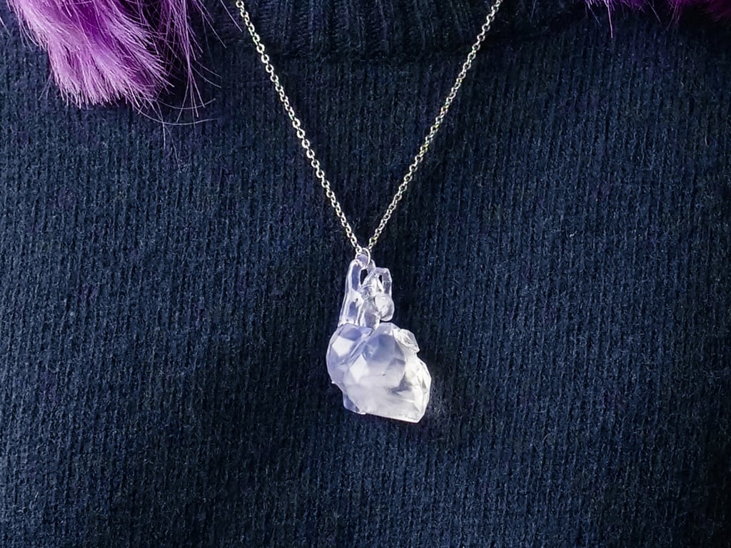 Low Poly Heart Necklace