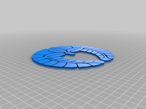 Japanese family crest.kudarifuji. 3D model