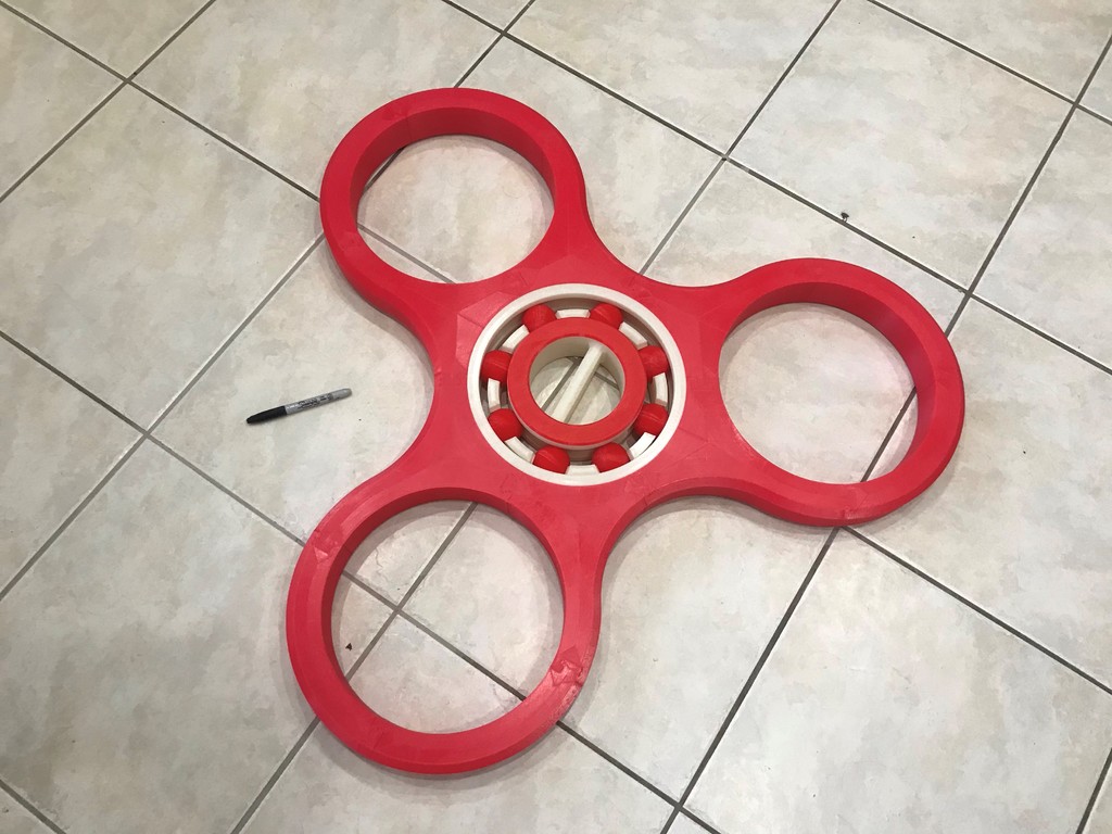 Giant 1m Fidget Spinner with Bearing (no glue or screws 100% PLA)