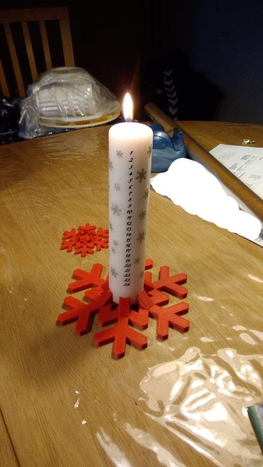christmas candle/light holder snowflake