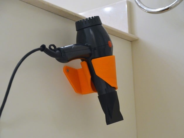 Hair Dryer Holster (Holder) with slot and wide set screws