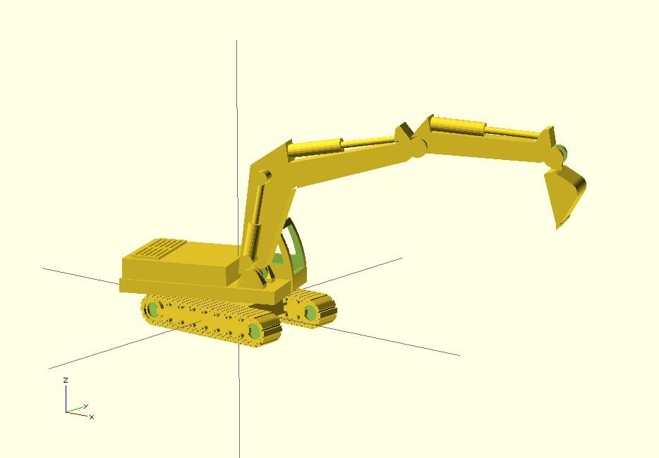 backhoe N scale