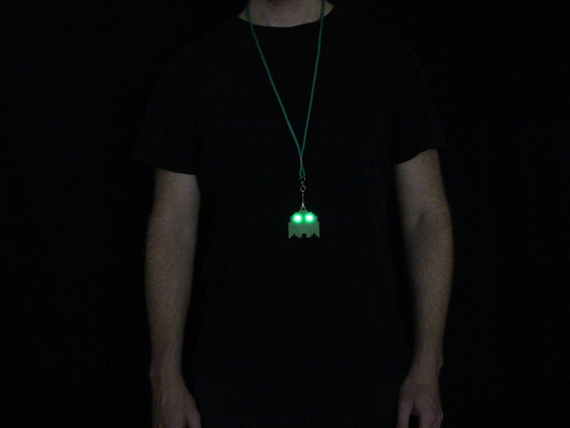 3D printed Ghost Pendant with LED Eyes