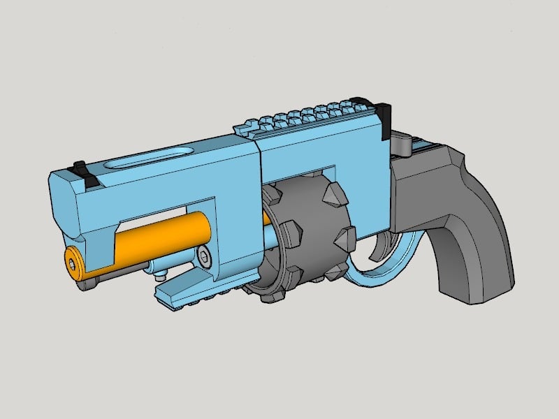 Vanguard Revolver Tactical (3D Print Kit Toy Gun)