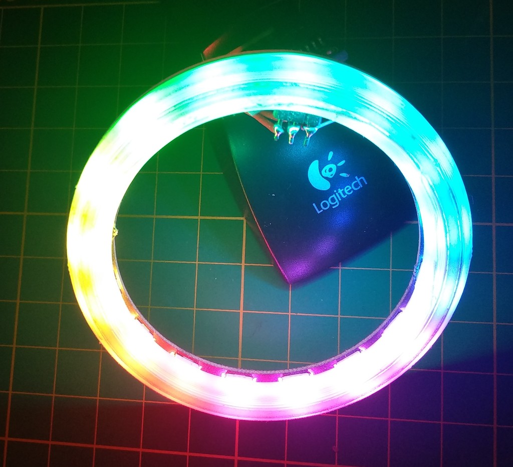 Clip-On WS2812 NeoPixel 16-Led Diffuser