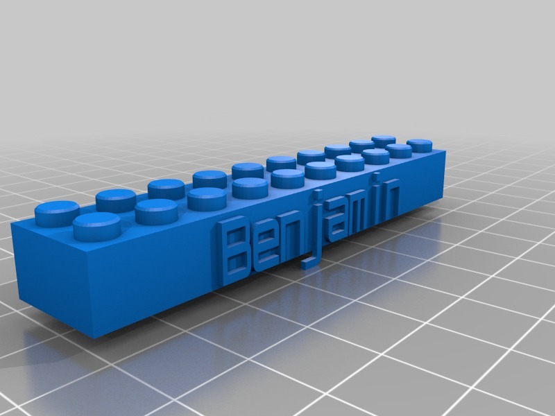 My Customized Lego Block Necklace/Keychain Benjamin