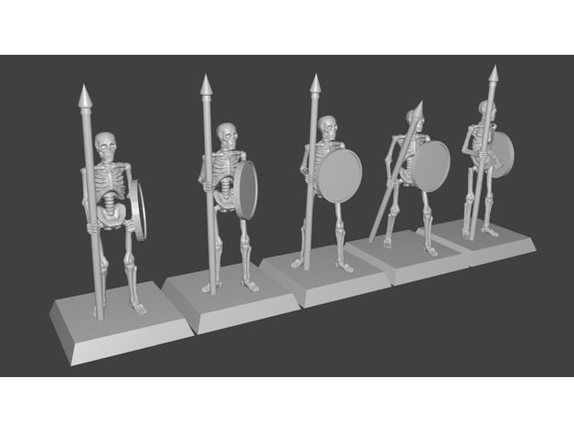 Image of Skeleton Spearmen Miniatures
