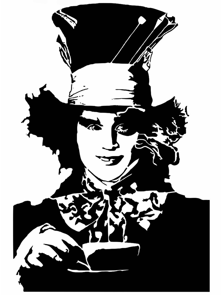 The Mad Hatter stencil