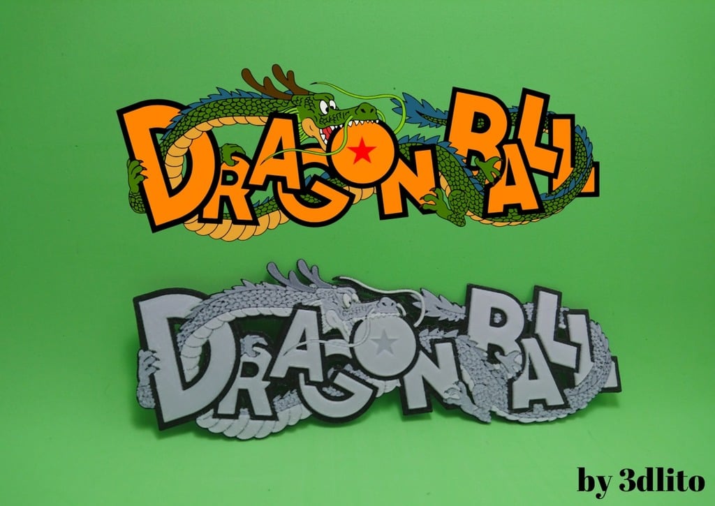 Logo Dragon ball en 3D