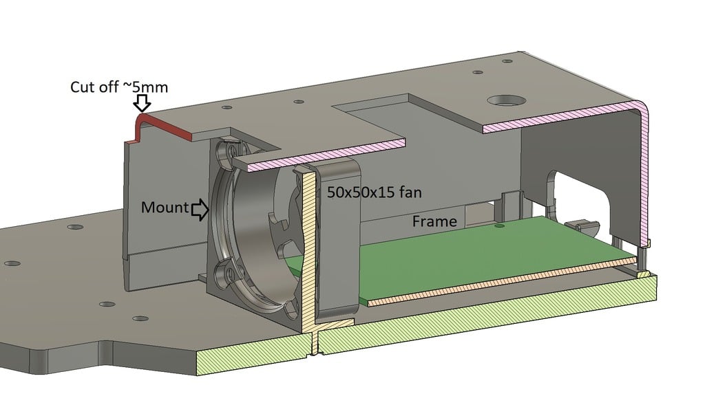Ender-2 50mm Motherboard fan