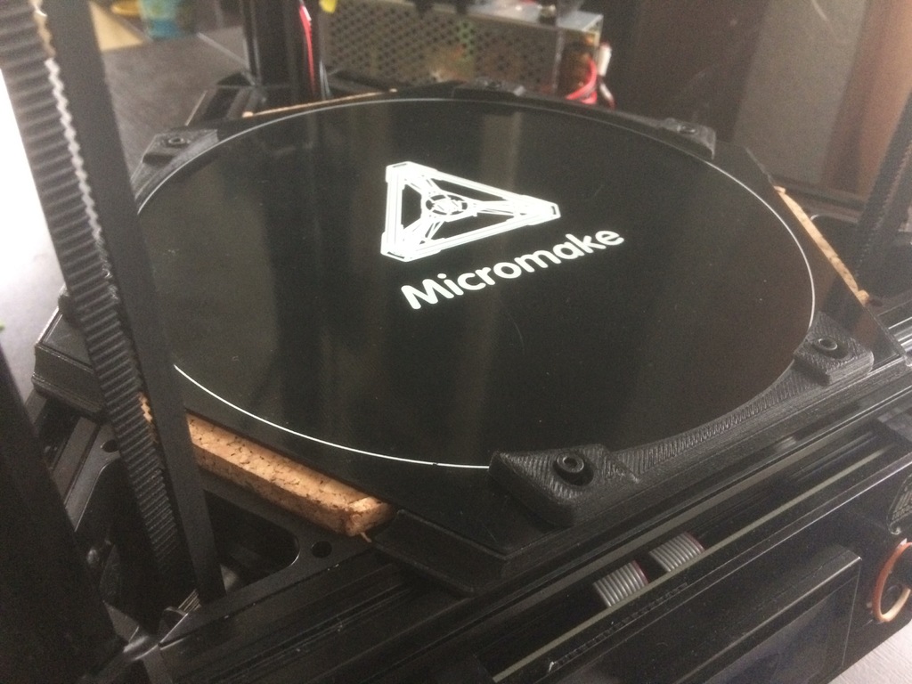 Micromake D1 heat bed & glass table mount advanced upgrade v2
