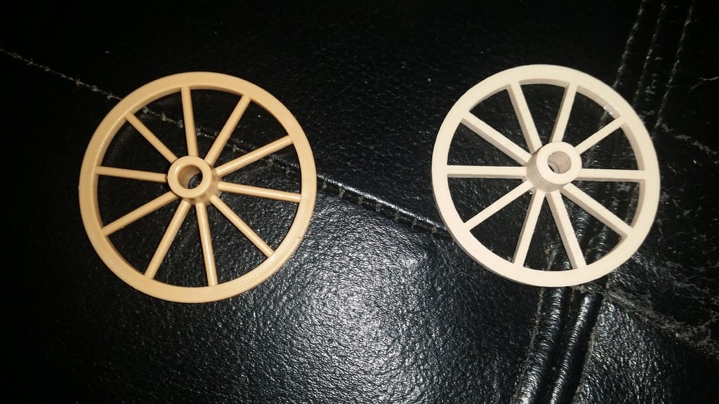 Wagon wheels for 1988 Playmobil cannon and limber (nr 3729)