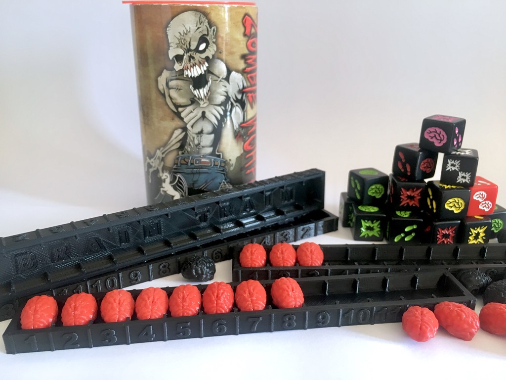 Score kepping tray for Zombie Dice