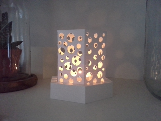 candleholder with holes (tea-lights )
