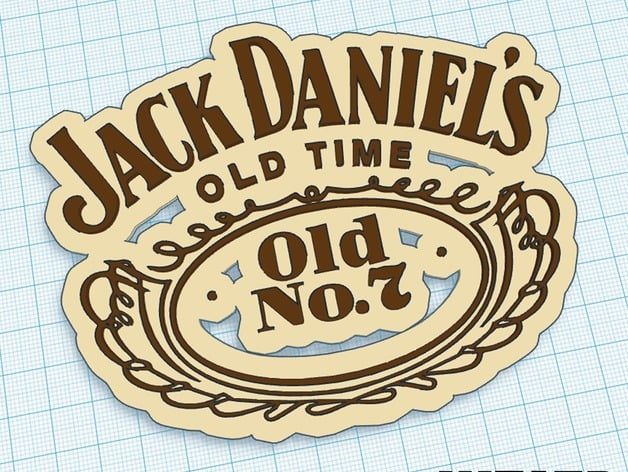 Jack Daniels - Logo Art - We3dUK