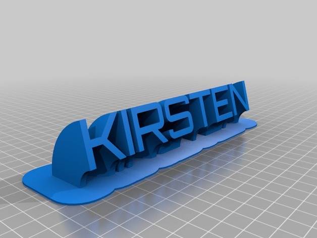 Customized Sweeping name plate KIRSTEN