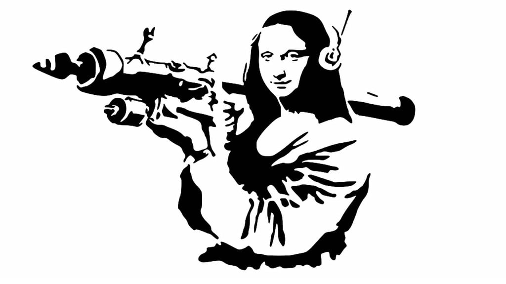 Mona Lisa Bazooka stencil