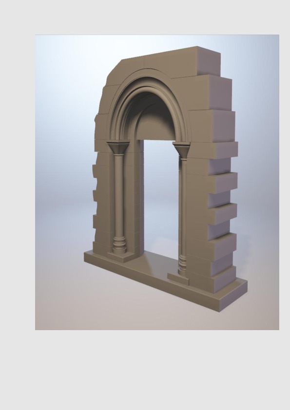 portail romain monolithe 