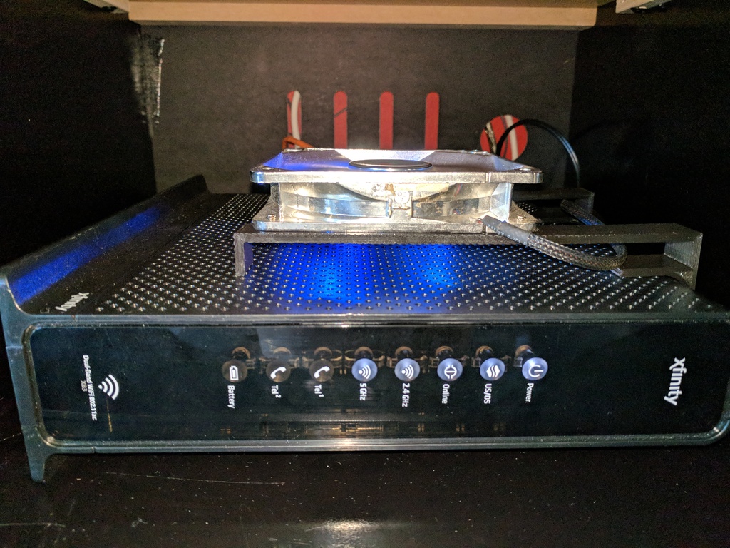 Cable Modem Stand with Fan