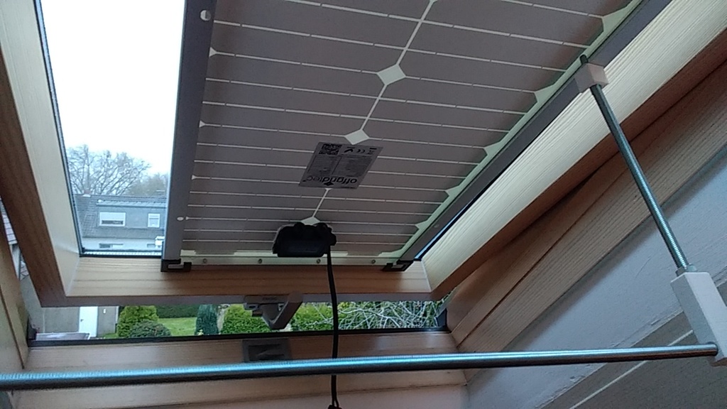 Solar panel window frame